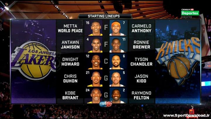Los Angeles Lakers vs New York Knicks