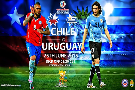 Chile vs Uruguay Quarter finals 25th June 2015 Copa America Wallpaper