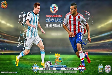 Argentina vs Paraguay Semi Finals 1st July 2015 Copa America Wallpaper