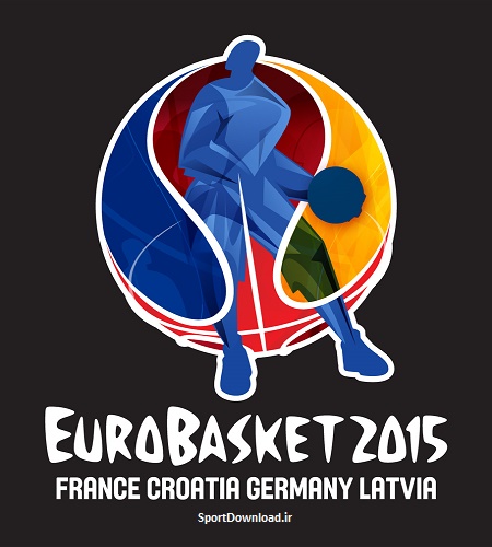 EuroBasket tournament mark dark background portrait