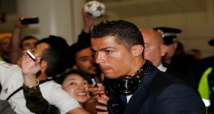 Real Madrid arrive at Manchester Airport