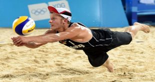 Eric Stadie of Germany in the mens quarterfinal match of Beach Volleyball236831