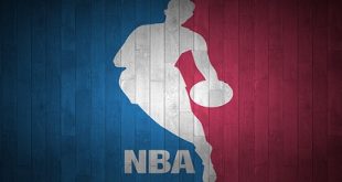 nba logo on wood