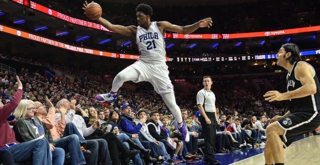 joel embiid into stands