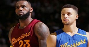 lebron james of cleveland cavaliers stephen curry of cleveland cavaliers new leaders in all star voting