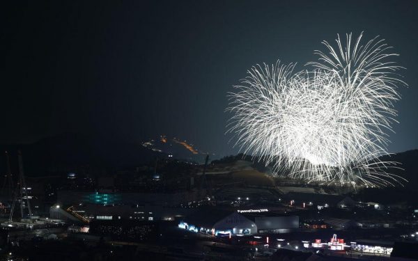 2018 Winter Olympic Games Fireworks during Opening Ceremony 916122686