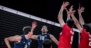 والیبال ایران 3-0 آمریکا