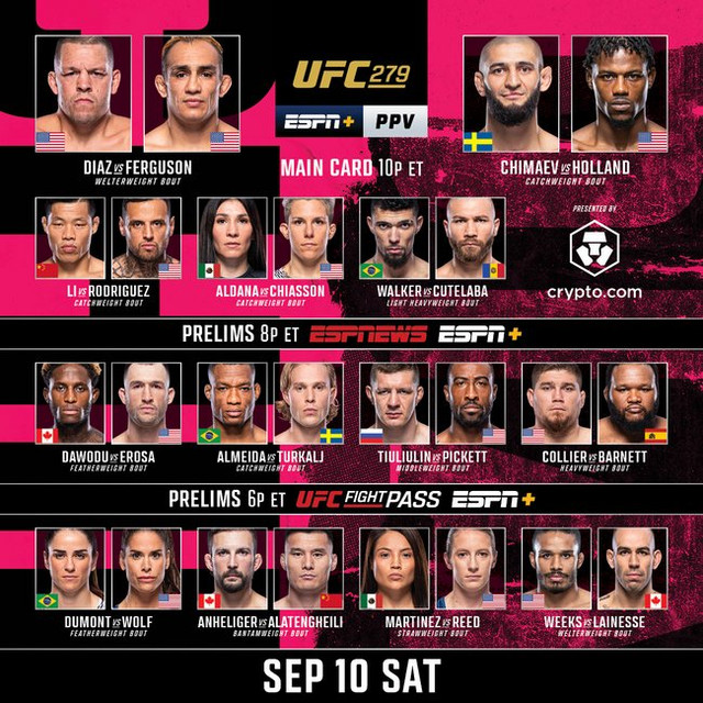 مبارزات UFC 279